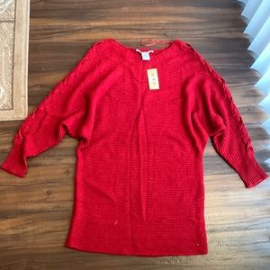 New American Rag' Lace-Up Tunic Sweater
